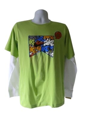 Nike boy's green/white long-sleeve graphic t-shirt size XL